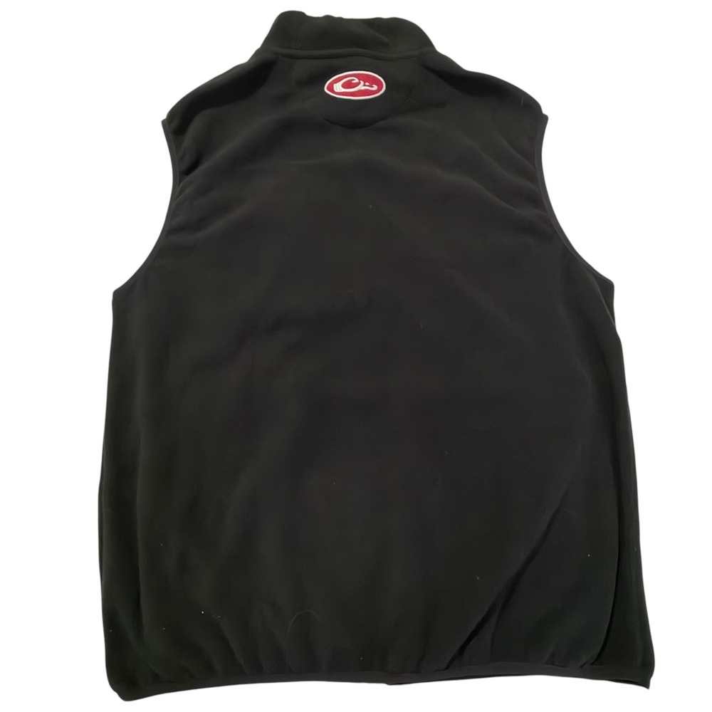 Drake Clothing Company Mens Oklahoma Sooners Fleece Vest Black Full Zip Size M View 2